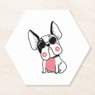 cute puppy paper coaster