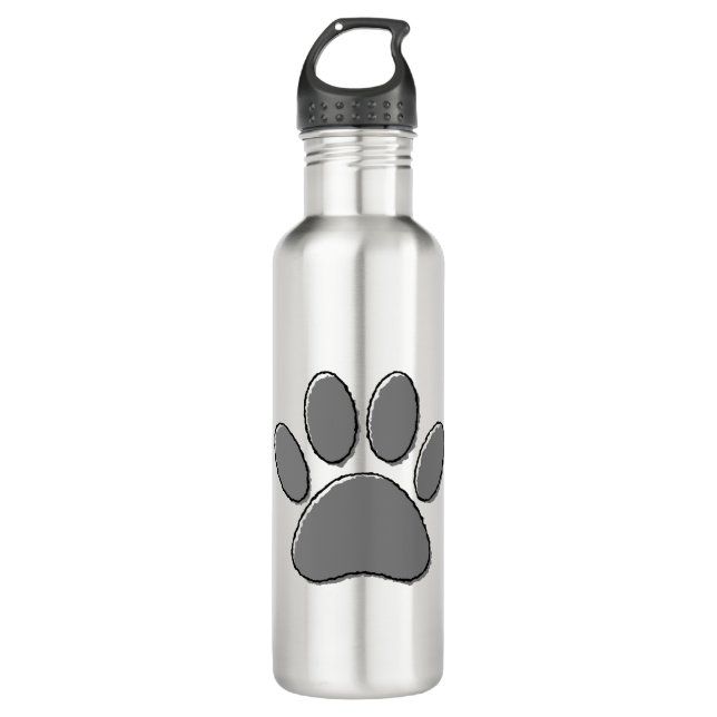 Cute Puppy Paw Drawing 710 Ml Water Bottle (Front)
