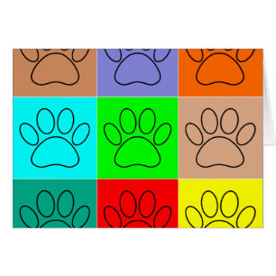 Cute Puppy Paws In Squares