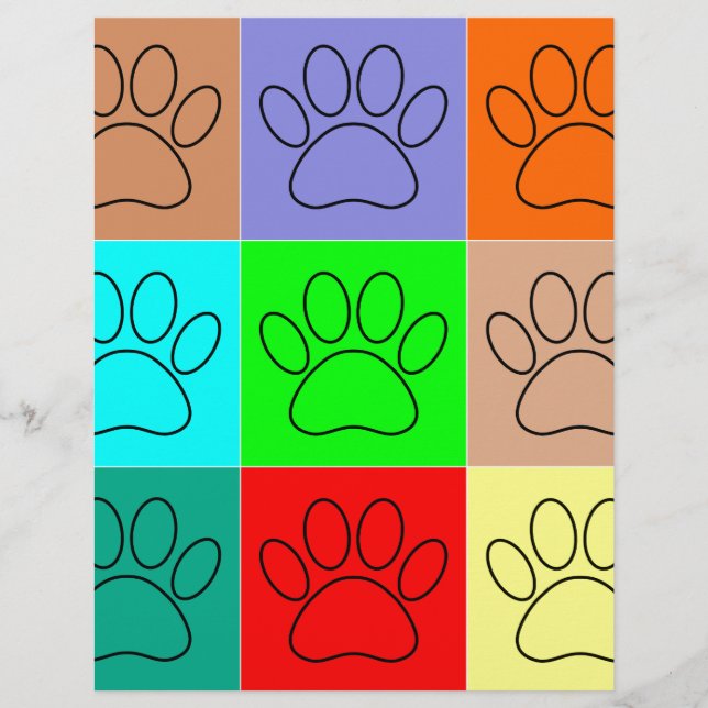 Cute Puppy Paws In Squares (Front)