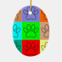 Cute Puppy Paws In Squares