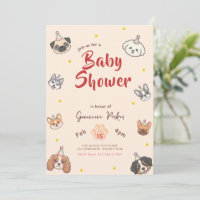 Cute Puppy Pawty Dog Baby Shower