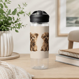 Cute Puppy Personalised Water Bottle