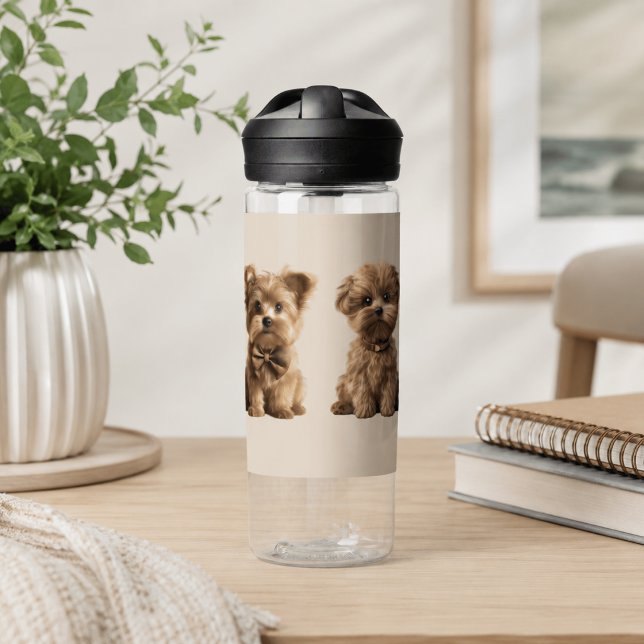 Cute Puppy Personalised Water Bottle (Creator Uploaded)