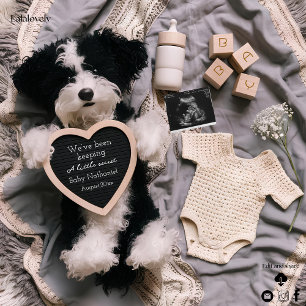 Cute Puppy plushie Pregnancy Announcement 