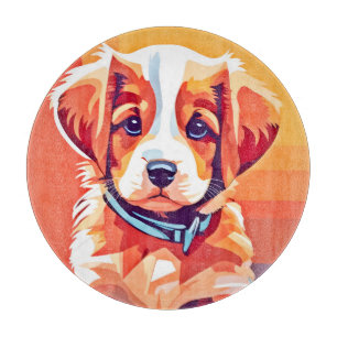 Cute Puppy Pop Art Cutting Board