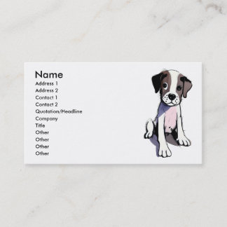 Cute puppy posing business card