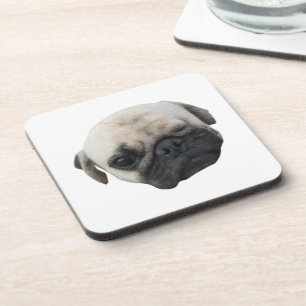 Cute Puppy Pug Dog Friend ... かわいい 子犬 Coaster