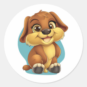 Cute Puppy Sticker – Adorable Cartoon Dog Design