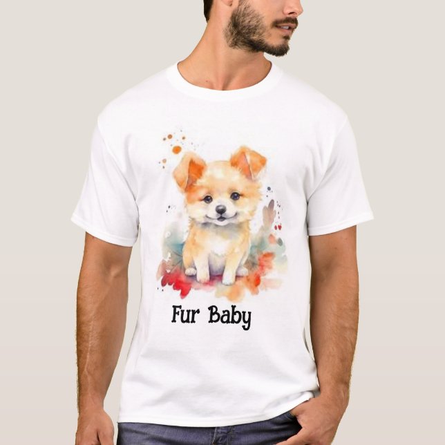 Cute Puppy  T-Shirt (Front)