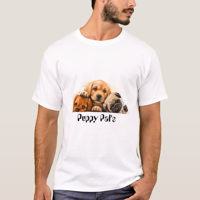 Cute Puppy  T-Shirt (Front)