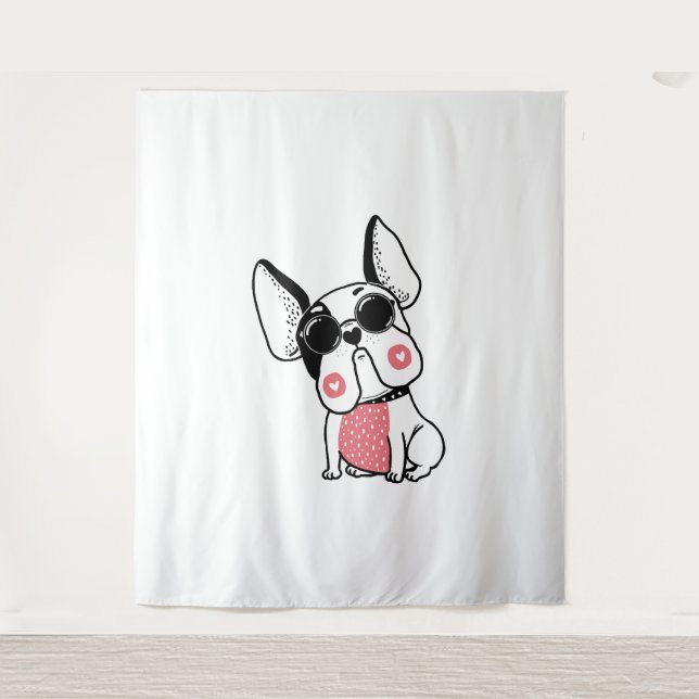 cute puppy tapestry (Front)