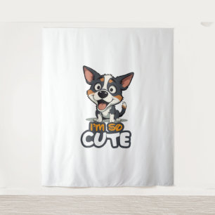 cute puppy tapestry