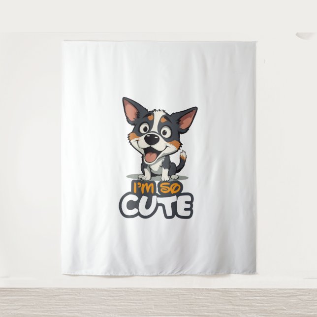 cute puppy tapestry (Front)
