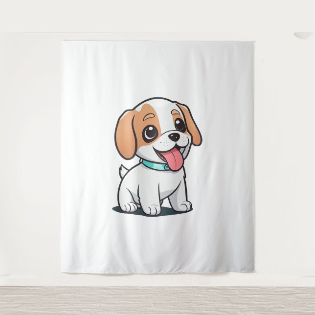 Cute Puppy Tapestry (Front)