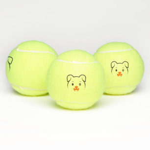 Cute Puppy Tennis Balls