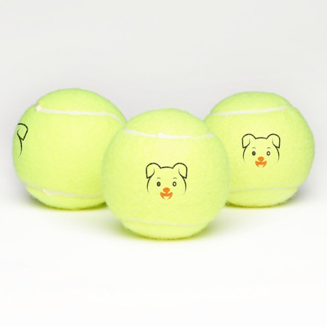 Cute Puppy Tennis Balls (Multi)