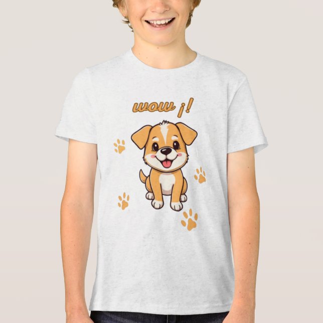 Cute Puppy Tri-Blend Shirt (Front)