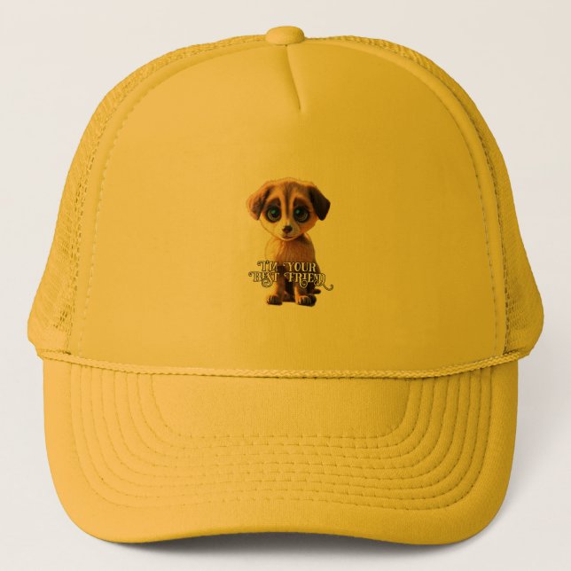 Cute puppy Trucker hat (Front)