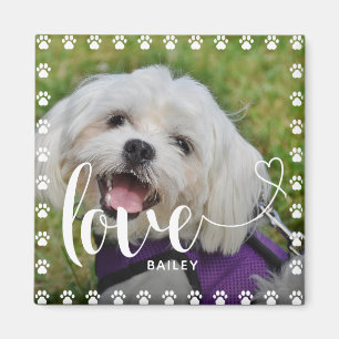 Cute Puppy Valentines Day Pet Puppy Dog Photo Magnet