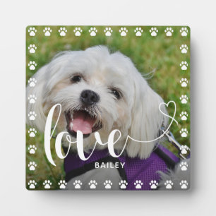 Cute Puppy Valentines Day Pet Puppy Dog Photo Plaque