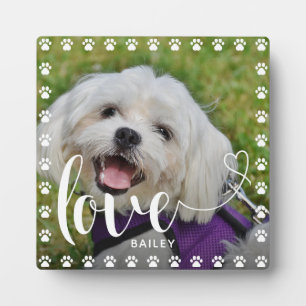 Cute Puppy Valentines Day Pet Puppy Dog Photo Plaque