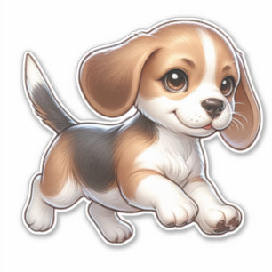 Cute puppy vinyl sticker