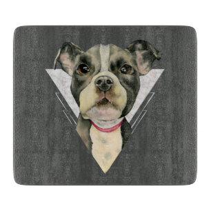 Cute Puppy Watercolor Illustration Cutting Board