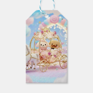 Cute Puppy Wedding Fairytale Carriage Gift Tags