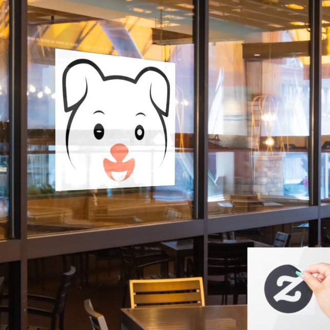 Cute Puppy Wink (Restaurant Window)