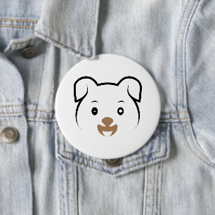 Cute Puppy Wink 10 Cm Round Badge