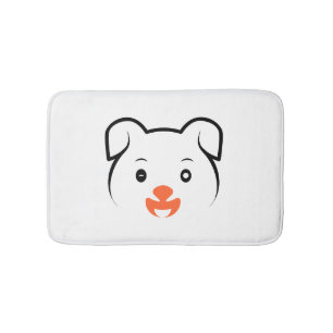 Cute Puppy Wink Bath Mat