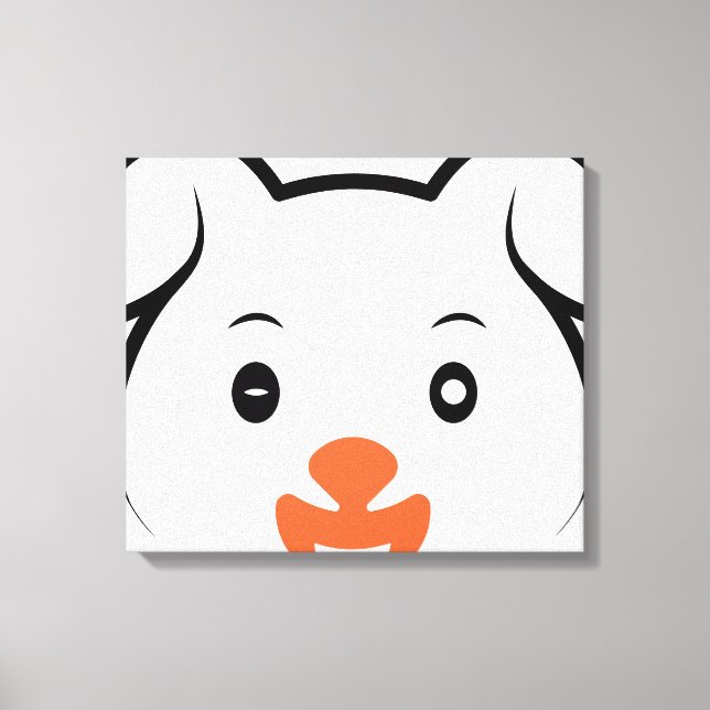 Cute Puppy Wink Canvas Print (Front)