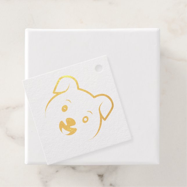 Cute Puppy Wink Favour Tags (With Box)
