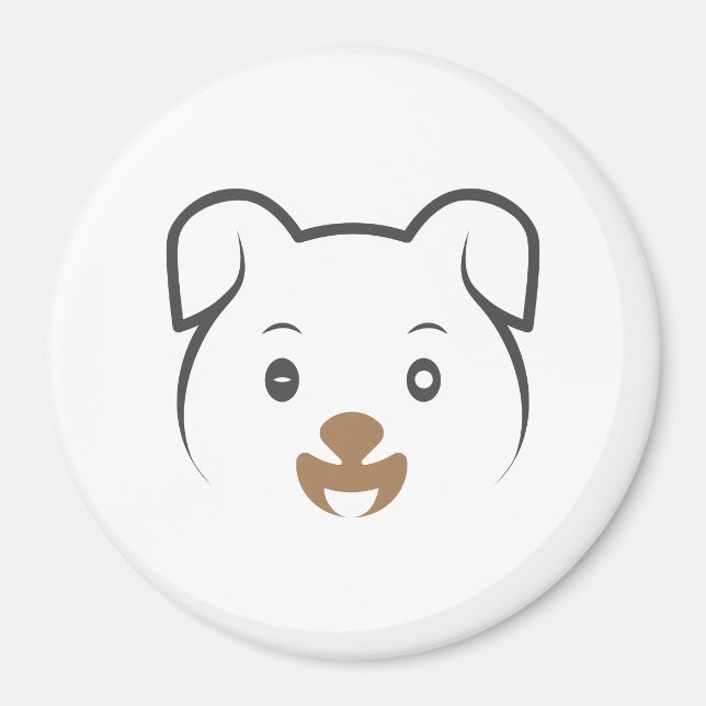 Cute Puppy Wink Magnet (Front)