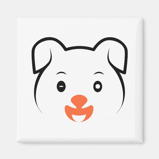 Cute Puppy Wink Magnet (Front)