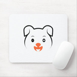 Cute Puppy Wink Mouse Pad