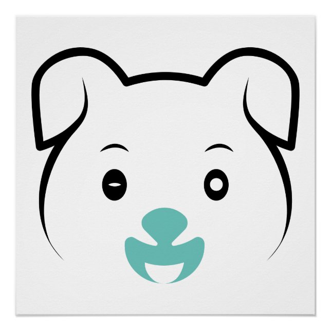 Cute Puppy Wink Poster (Front)
