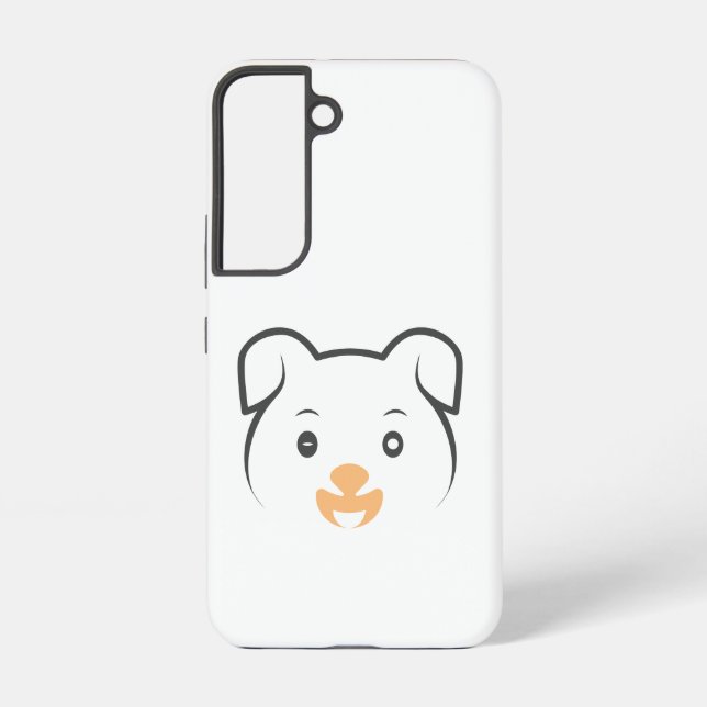 Cute Puppy Wink Samsung Galaxy S22 Case (Back)