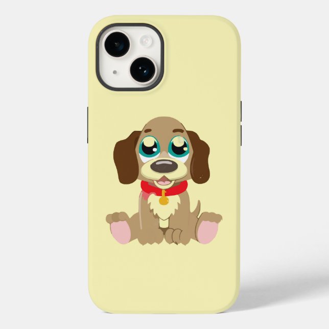 Cute Puppy With Beautiful Eyes Case-Mate iPhone Case (Back)