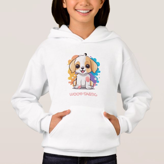 Cute Puppy with Colourful Spots (Front)