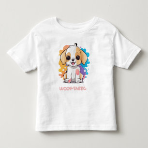 Cute Puppy with Colourful Spots Toddler T-Shirt