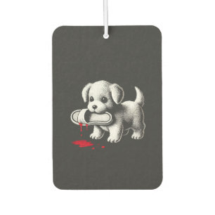 Cute Puppy with Slipper Shirt Dark Humour Dog Love Car Air Freshener