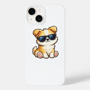 Cute Puppy with Sunglasses Kawaii Design Case-Mate iPhone 14 Case