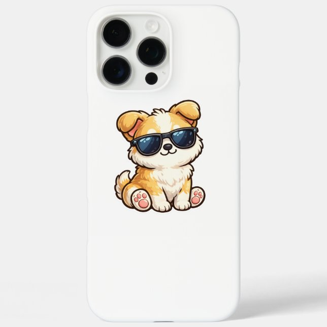 Cute Puppy with Sunglasses Kawaii Design Case-Mate iPhone Case (Back)