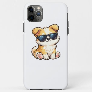 Cute Puppy with Sunglasses Kawaii Design Case-Mate iPhone Case