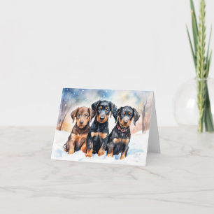 Cute Puppy Xmas Card