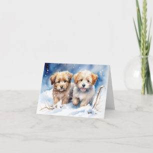 Cute Puppy Xmas Card