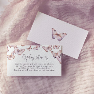 Cute Purple and Pink Butterfly Display Shower Enclosure Card