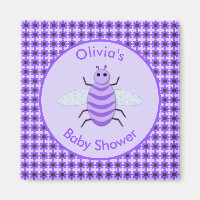 Cute Purple Baby Bee Gender Neutral Baby Shower